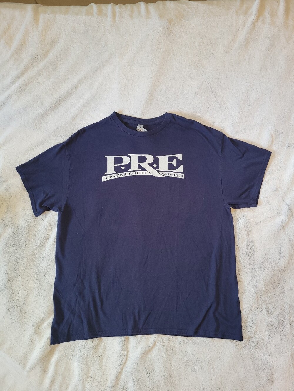 Young Dolph PRE Paper Route Empire Unisex XL Blue Heavyweight Tshirt Hip Hop Rap